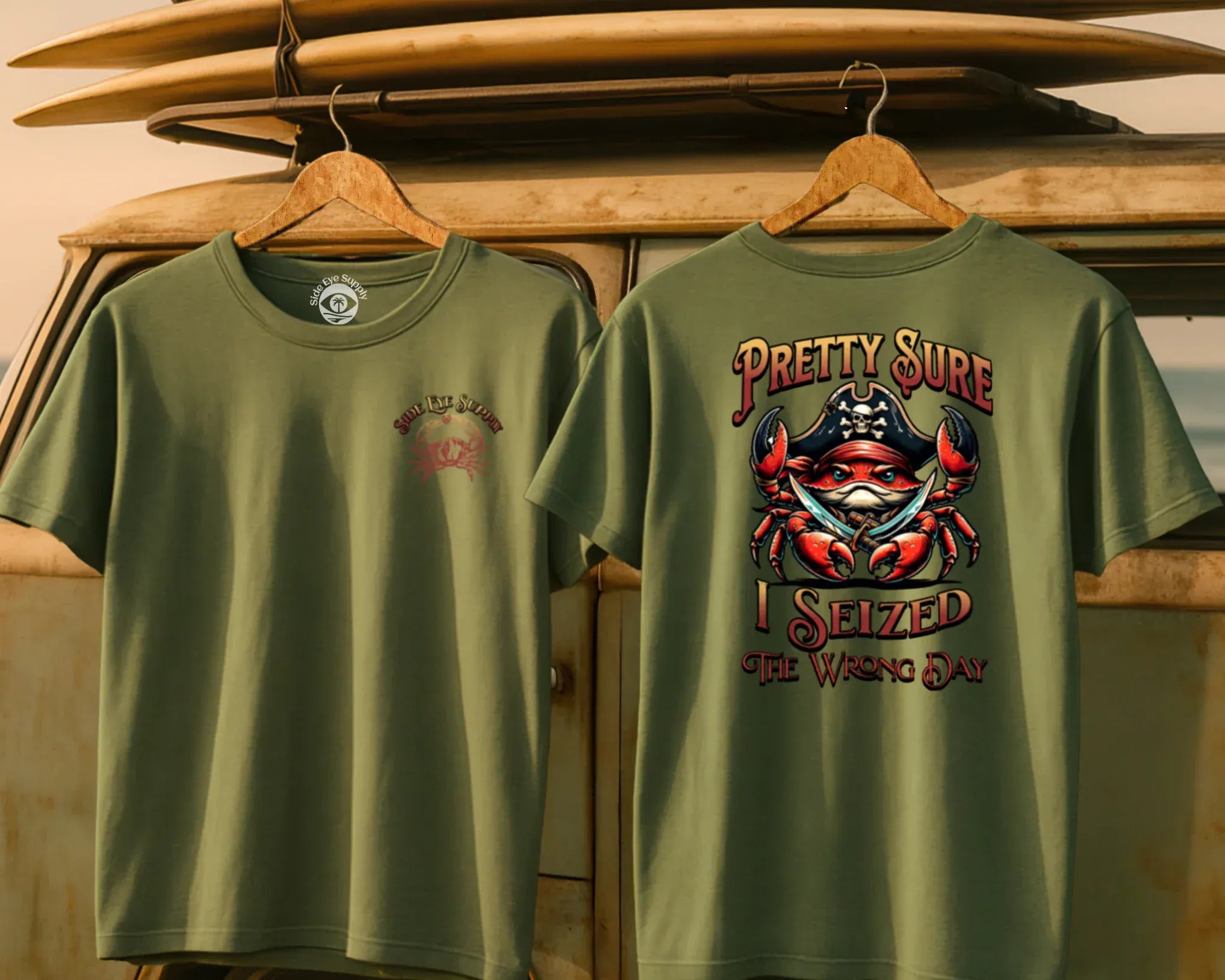 Wrong Day Tee Military Green / S - by Side Eye Supply - Surf Beach Life Apparel