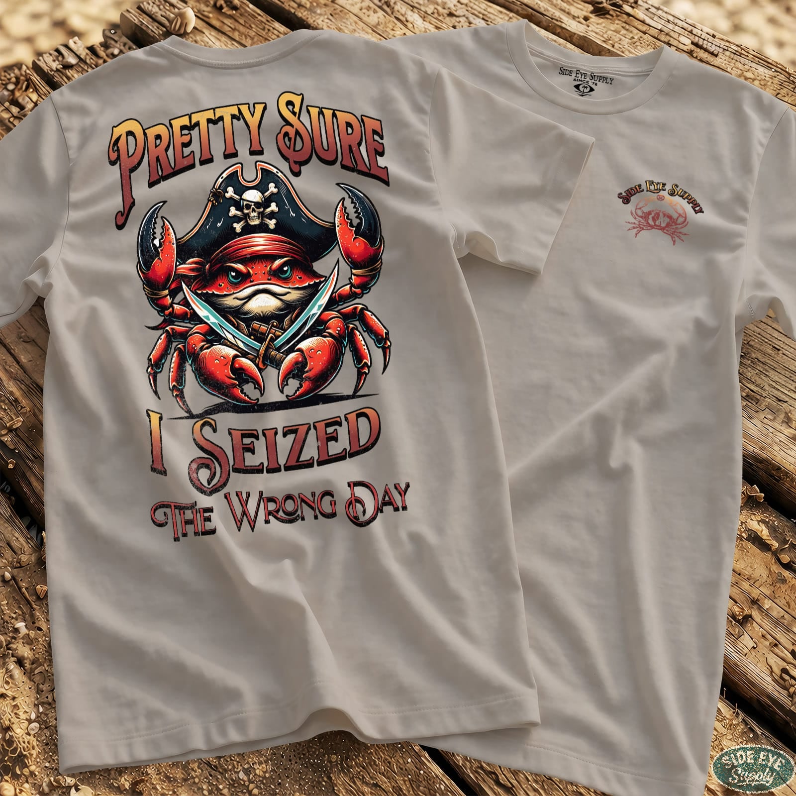 Wrong Day Tee Ice Grey / S - by Side Eye Supply - Surf Beach Life Apparel