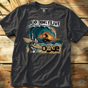 You Only Live Once Tee Charcoal / S - by Side Eye Supply - Surf Beach Life Apparel