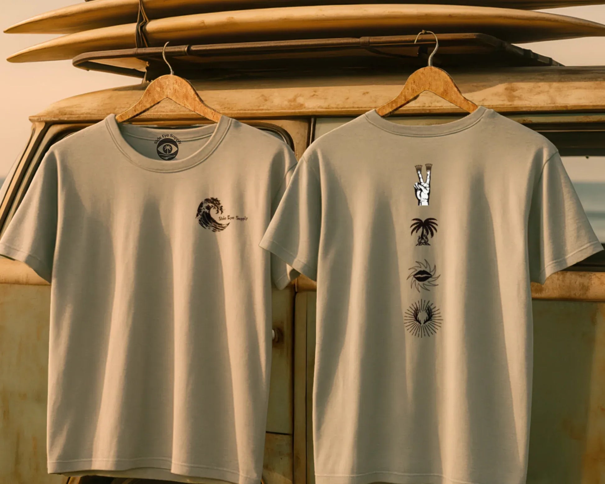 Zen Nalu Tee Sand / S - by Side Eye Supply - Surf Beach Life Apparel