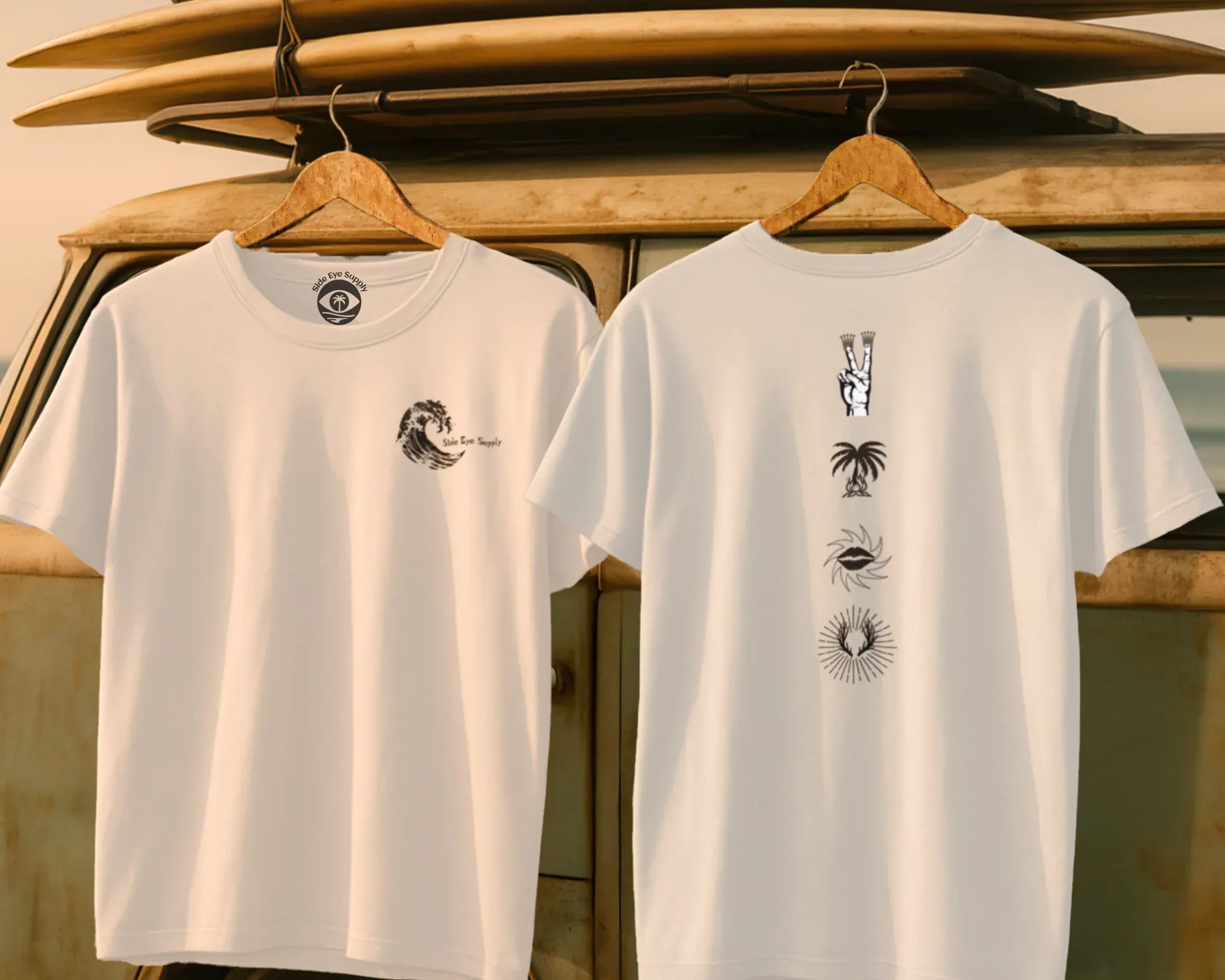 Zen Nalu Tee White / S - by Side Eye Supply - Surf Beach Life Apparel