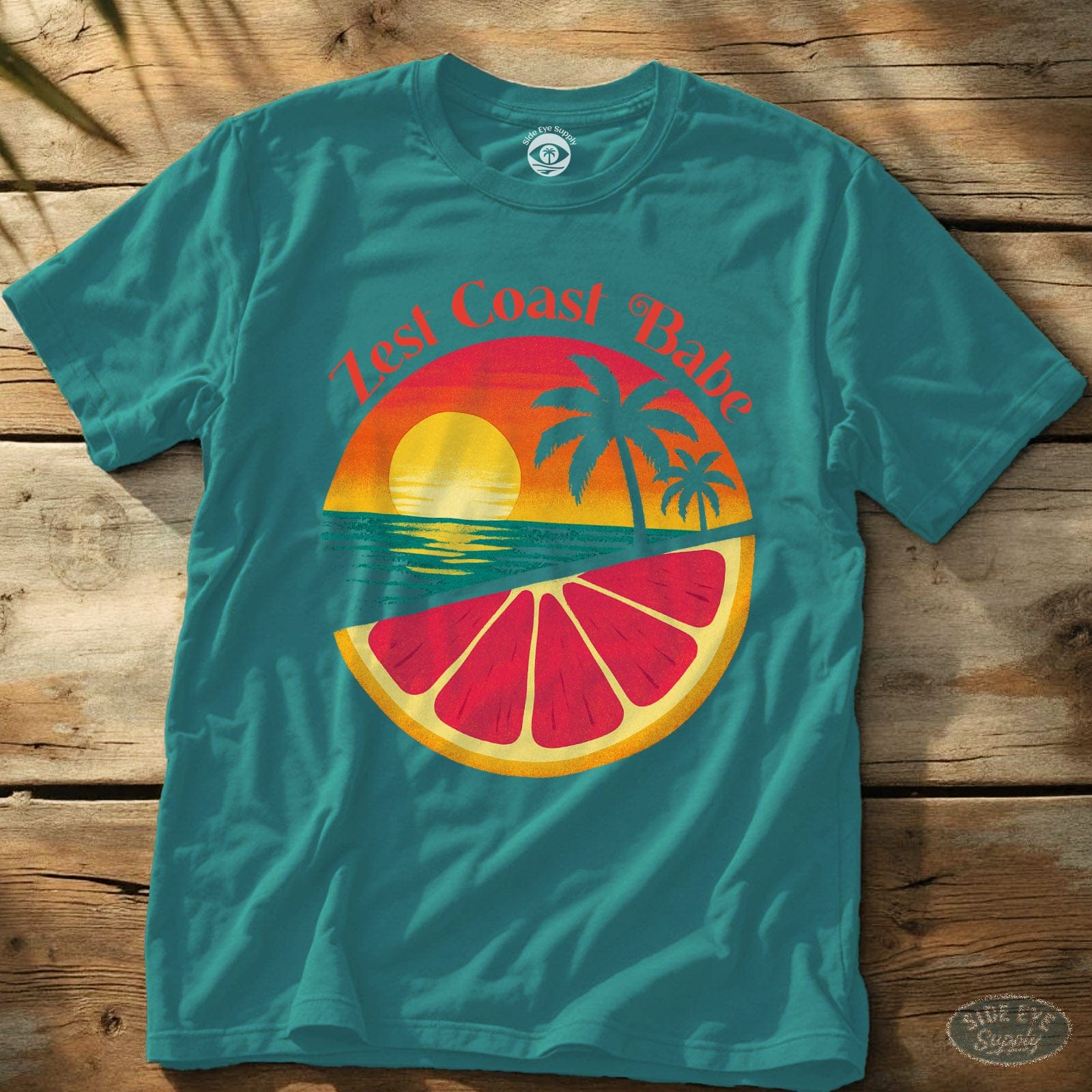 Zest Coast Babe Tee Tropical Blue / S - by Side Eye Supply - Surf Beach Life Apparel