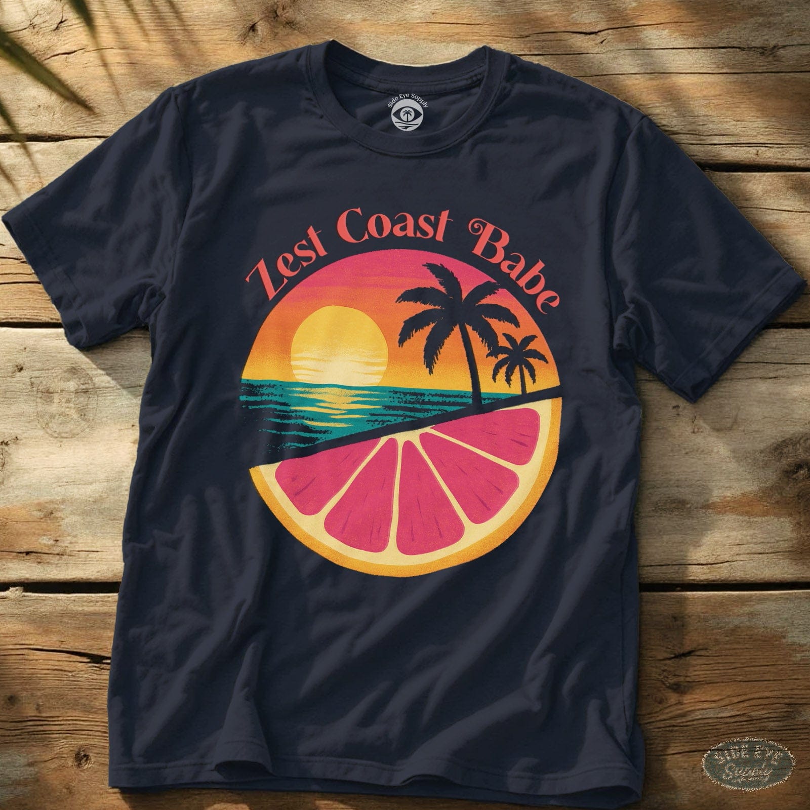 Zest Coast Babe Tee Navy / S - by Side Eye Supply - Surf Beach Life Apparel