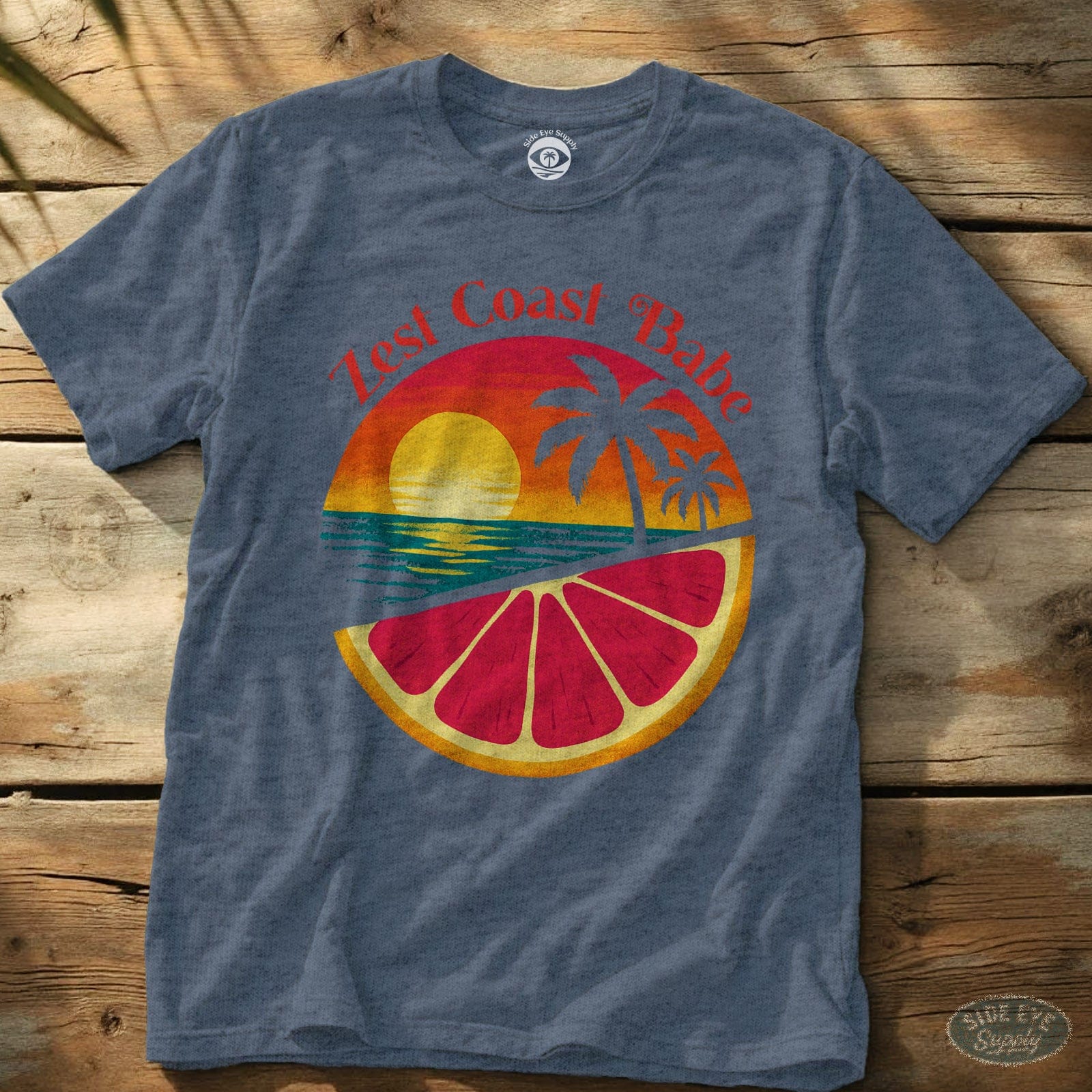 Zest Coast Babe Tee Heather Indigo / S - by Side Eye Supply - Surf Beach Life Apparel