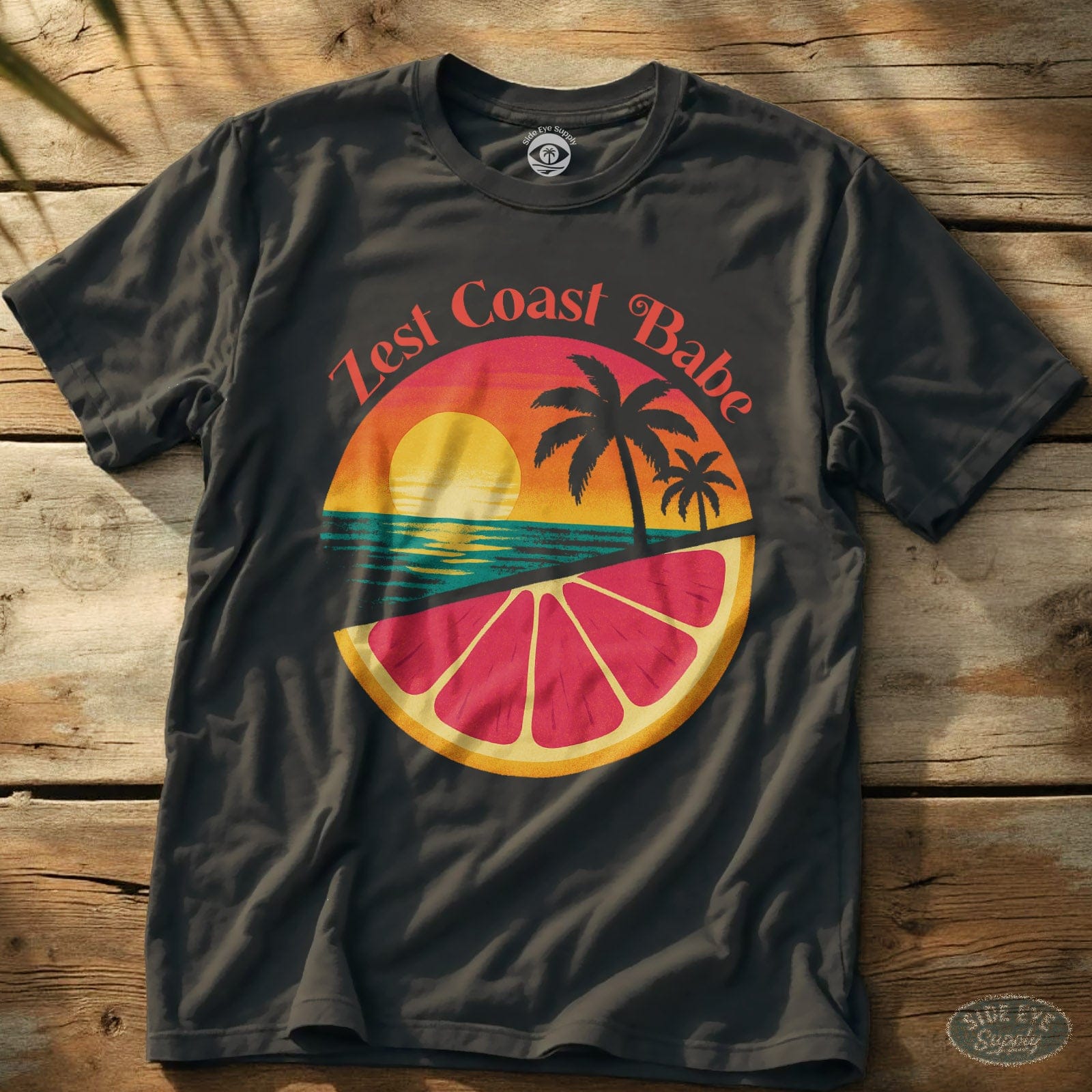 Zest Coast Babe Tee Charcoal / S - by Side Eye Supply - Surf Beach Life Apparel