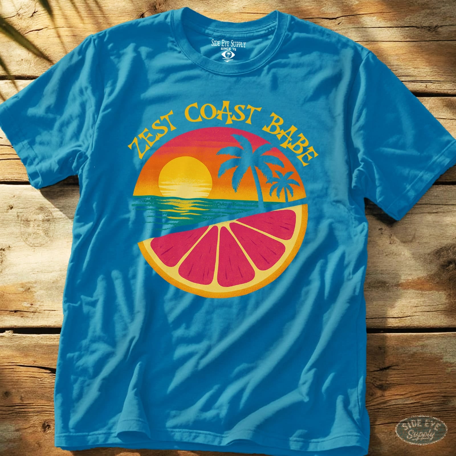 Zest Coast Babe Tee Sapphire / S - by Side Eye Supply - Surf Beach Life Apparel