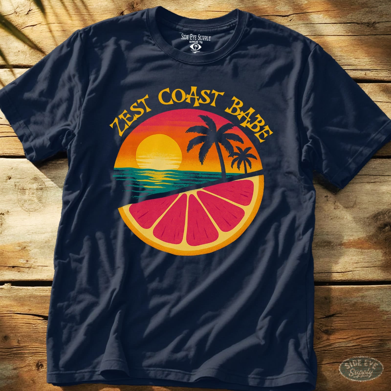 Zest Coast Babe Tee Navy / S - by Side Eye Supply - Surf Beach Life Apparel