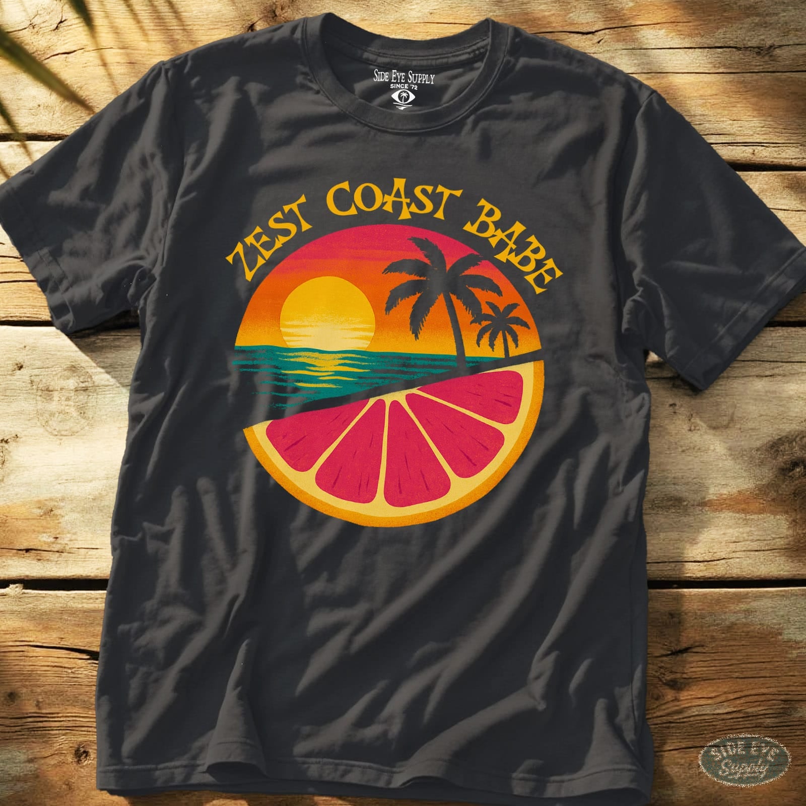 Zest Coast Babe Tee Charcoal / S - by Side Eye Supply - Surf Beach Life Apparel