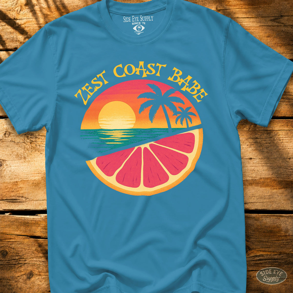 Zest Coast Babe Tee Sapphire / S - by Side Eye Supply - Surf Beach Life Apparel