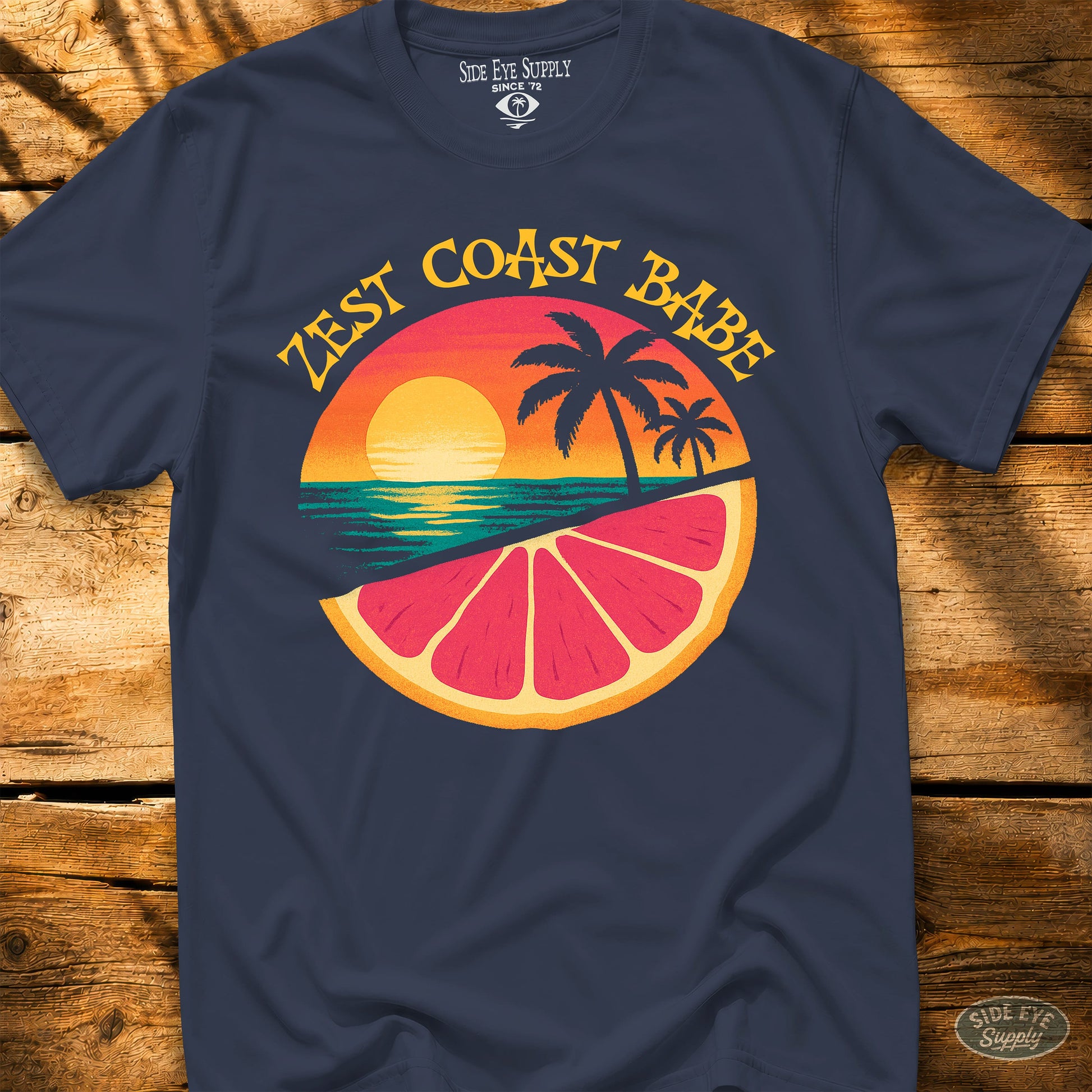 Zest Coast Babe Tee Navy / S - by Side Eye Supply - Surf Beach Life Apparel