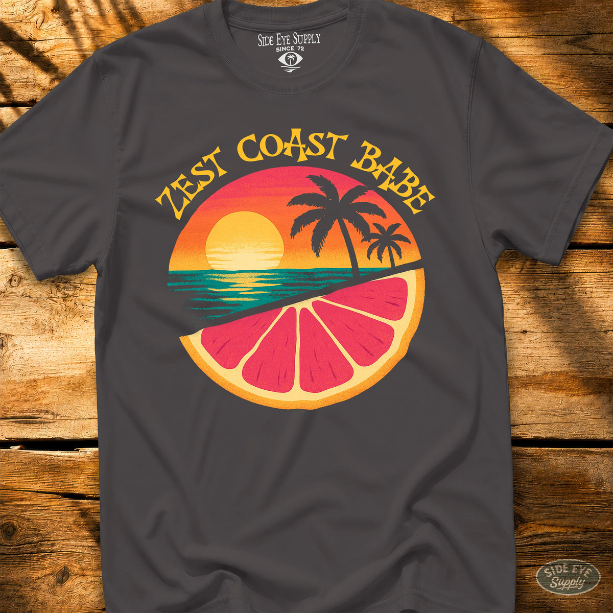 Zest Coast Babe Tee Charcoal / S - by Side Eye Supply - Surf Beach Life Apparel